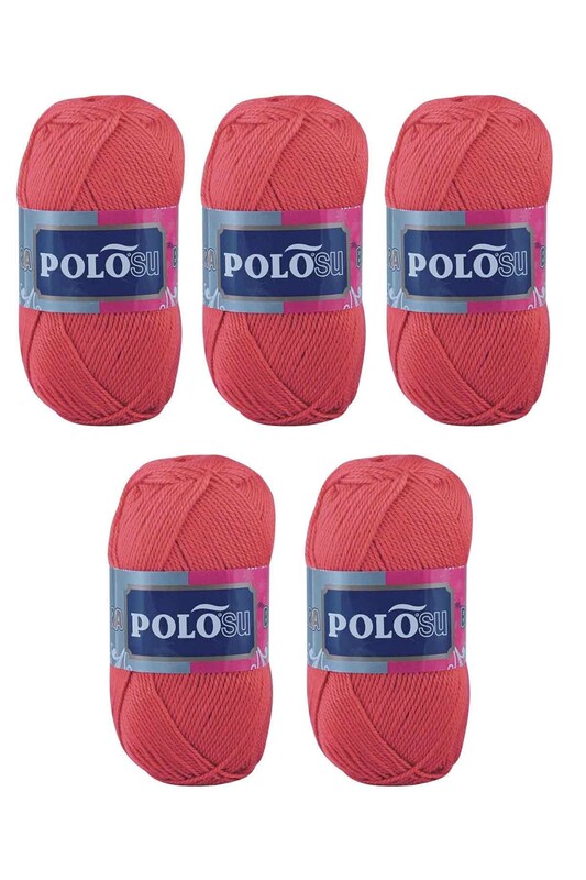 Polosu - Polosu Lüks Patiklik El Örgü İpi 5 li Nar Çiçeği 371
