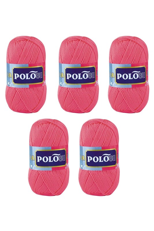 Polosu - Polosu Lüks Patiklik El Örgü İpi 5 li Koyu Şeker Pembe 375