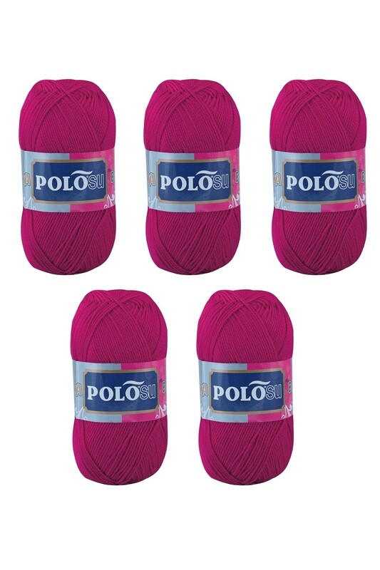 Polosu - Polosu Lüks Patiklik El Örgü İpi 5 li Açık Fuşya 369