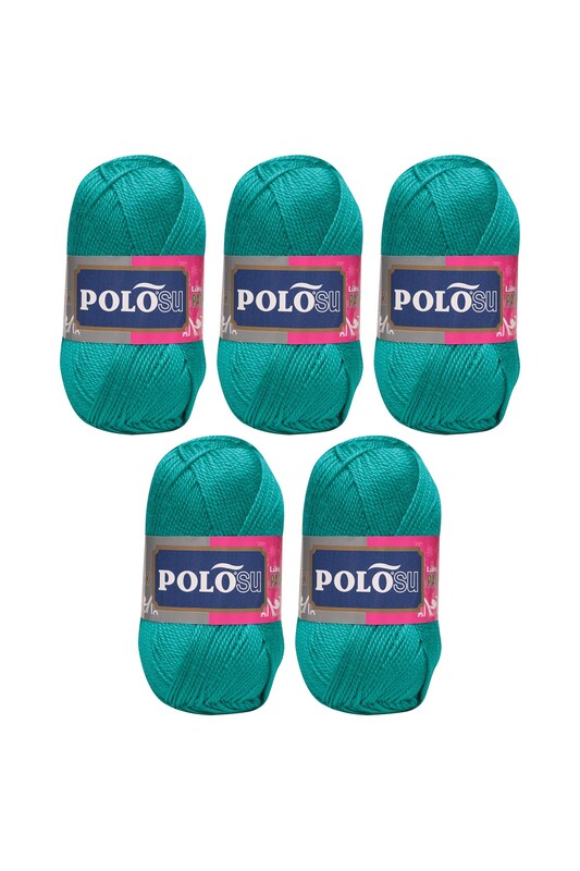 Polosu - Polosu Lüks Patiklik El Örgü İpi 5 li Turkuaz 358