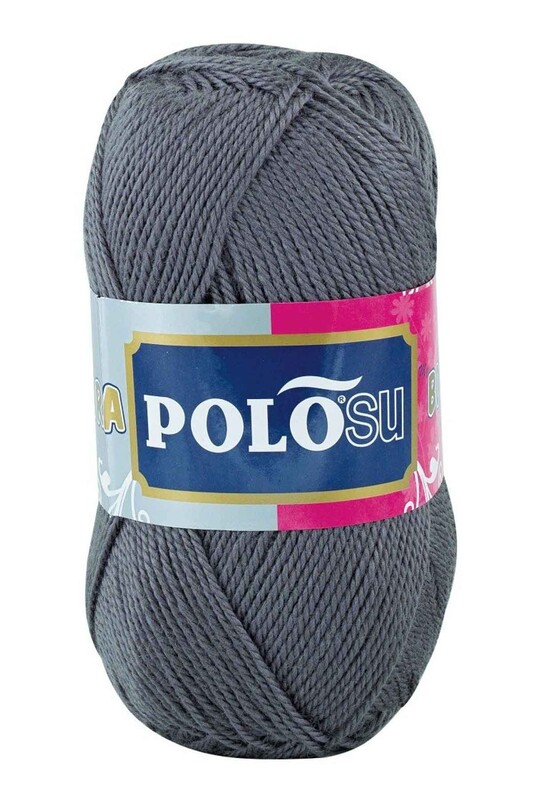 Polosu - Polosu Lüks Patiklik El Örgü İpi Koyu Gri 372