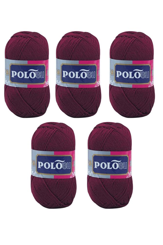Polosu Lüks Patiklik El Örgü İpi 5 li Bordo 399