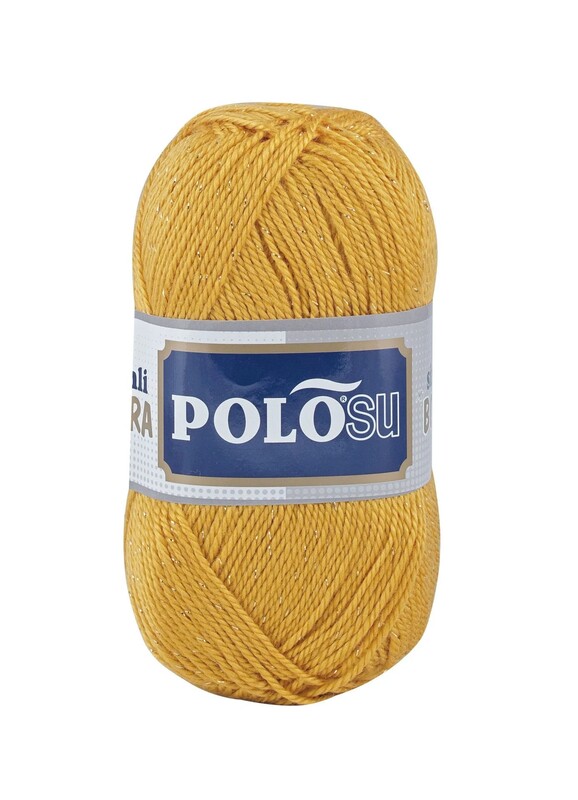 Polosu - Polosu Simli Lüks Patiklik El Örgü İpi | Hardal 363