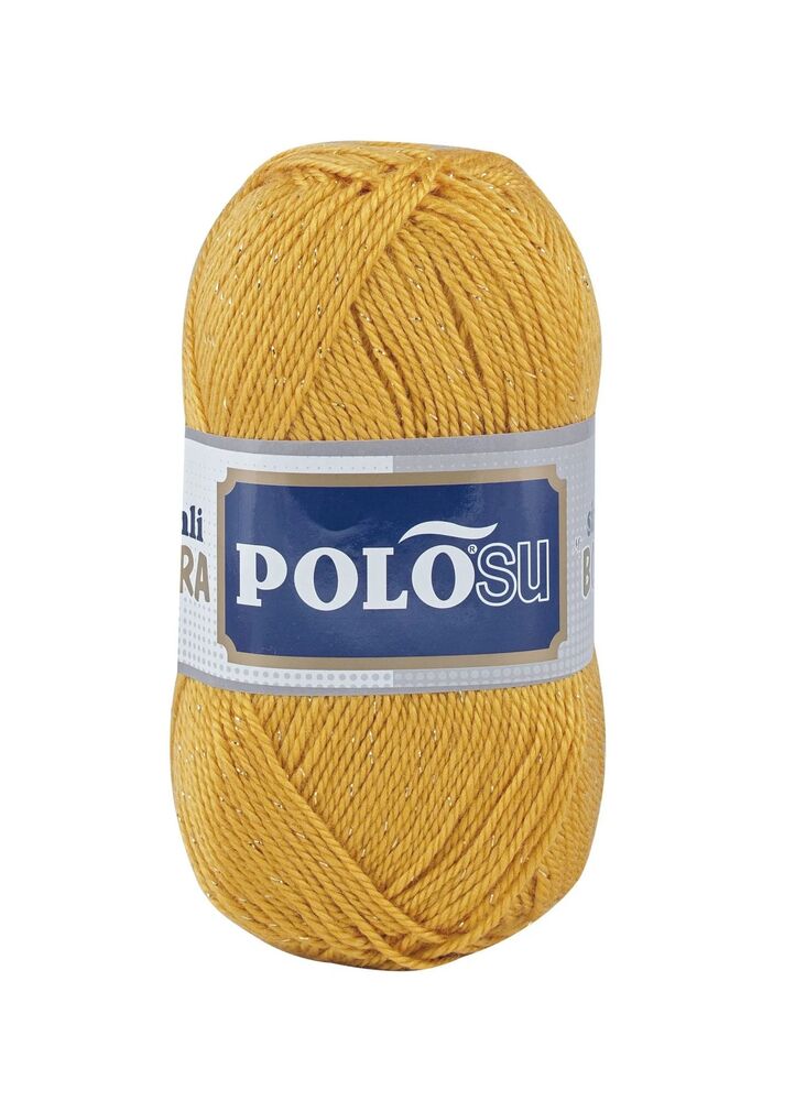 Polosu Simli Lüks Patiklik El Örgü İpi | Hardal 363