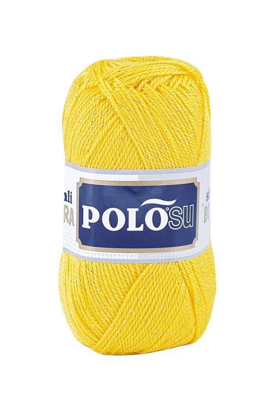 Polosu - Polosu Simli Lüks Patiklik El Örgü İpi | Koyu Sarı 384