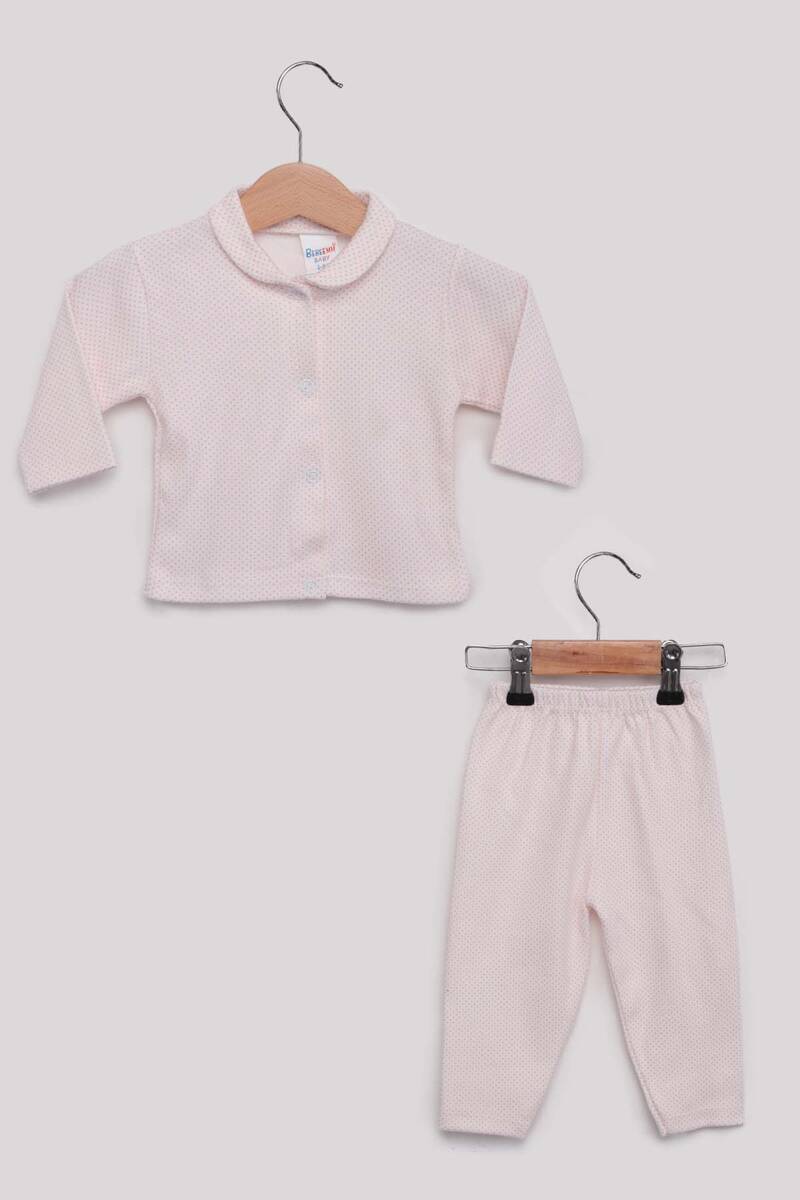 Puantiye Desenli Bebek Pijama Takımı | Fuşya