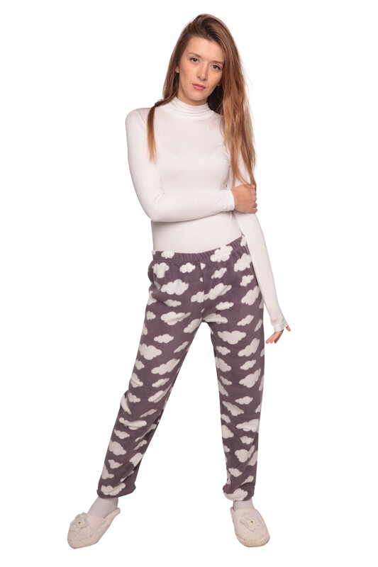 IŞILAY - Bulutlu Cepsiz Kadın Pijama Altı 6548 | Mor
