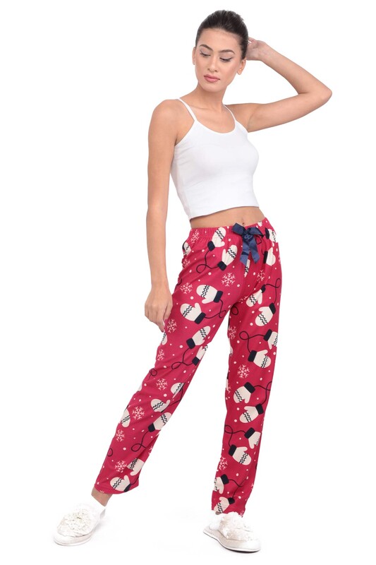 Mitten Printed Woman Pajama Bottoms | Fuschia - Thumbnail