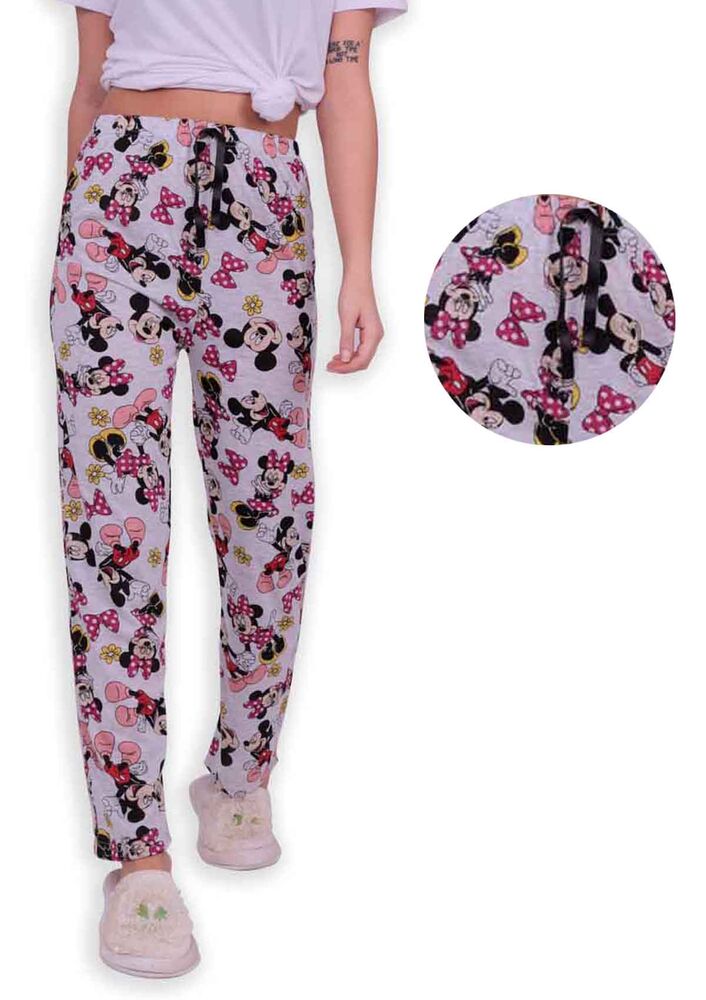 Desenli Kadın Pijama Altı | Gri