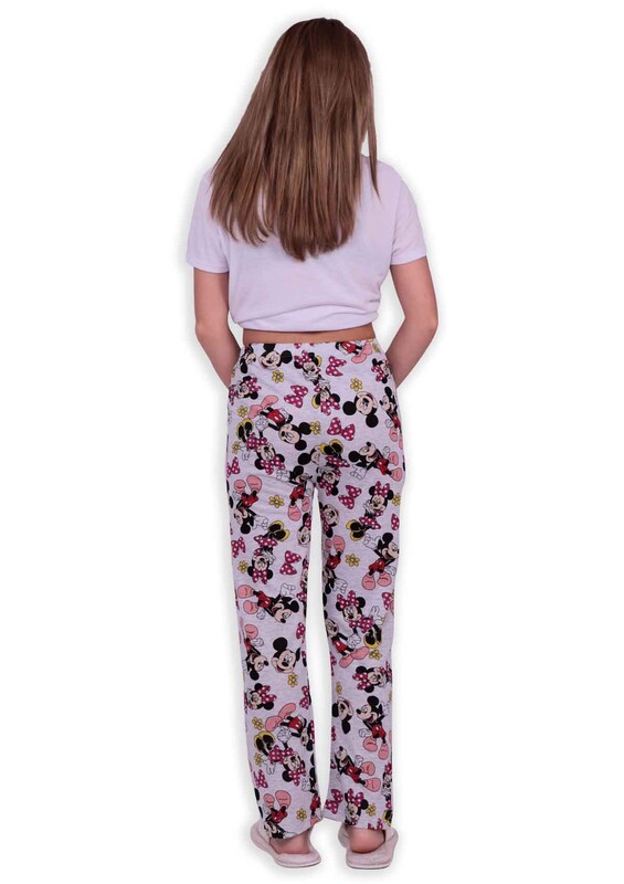 Desenli Kadın Pijama Altı | Gri - Thumbnail