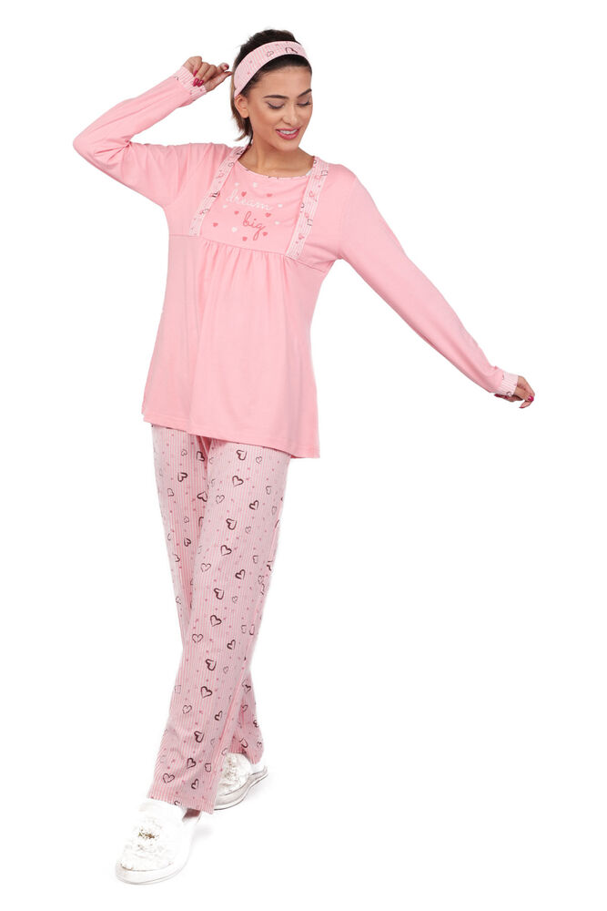 Poleren Heart Printed Puerpera Pyjama Set 3 Pack 5952 | Pink