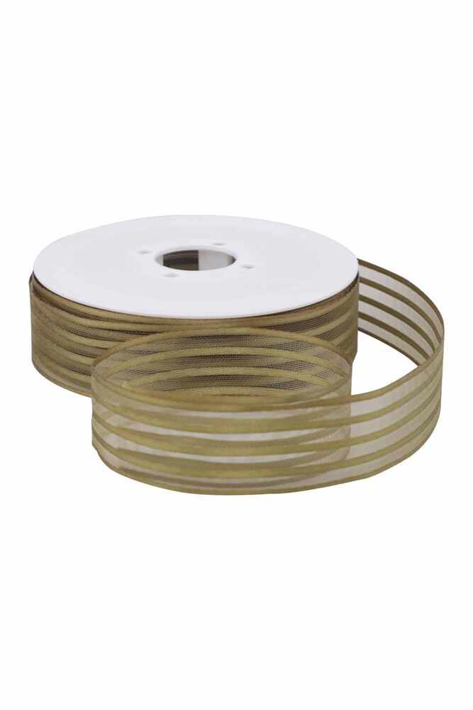 Çizgili Şifon Kurdele 2.5 cm 20 mt | Çimen Yeşili