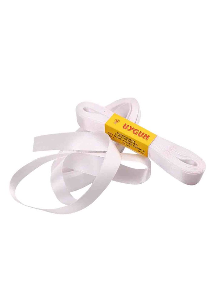 Satin Ribbon Uygun 129| White