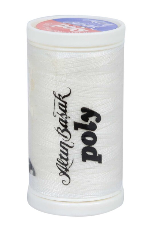 Polyester Sewing Thread Altınbaşak Poly 100 Metres| White - Thumbnail