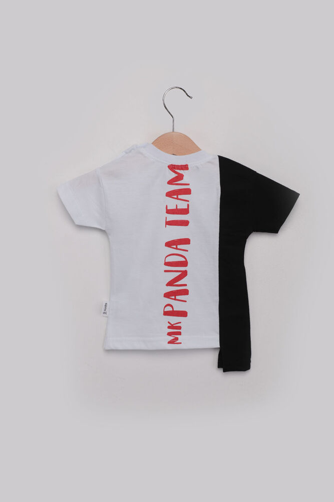 Panda Printed Boys Shorts Set | Red