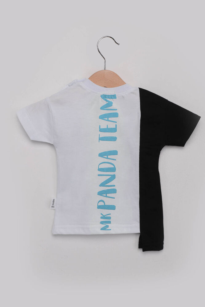 Panda Printed Boys Shorts Set | Turquoise