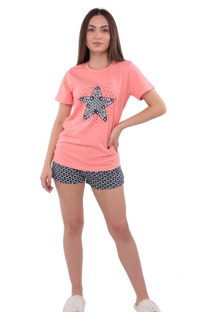 Sude Star Printed Shorts Set | Vermillion