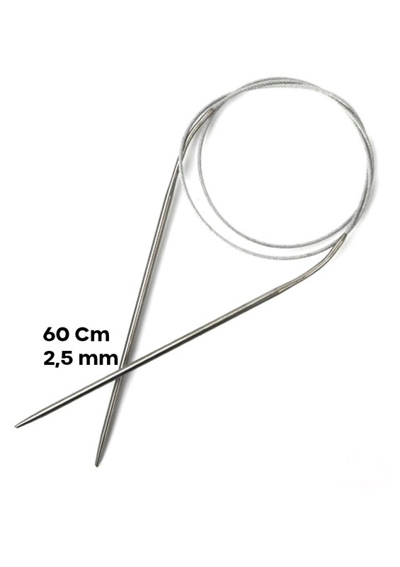 Simisso Çelik Telli Misinalı Şiş 60 Cm 2,5 mm - Thumbnail