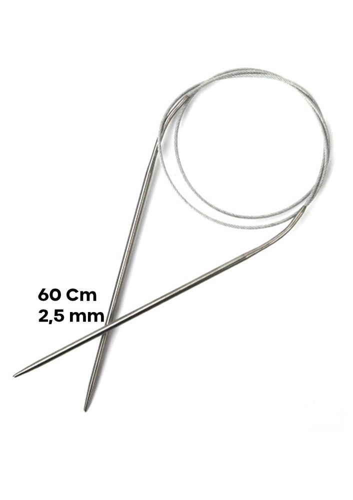 Simisso Çelik Telli Misinalı Şiş 60 Cm 2,5 mm