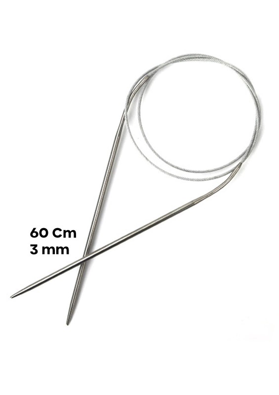Simisso Çelik Telli Misinalı Şiş 60 Cm 3 mm - Thumbnail