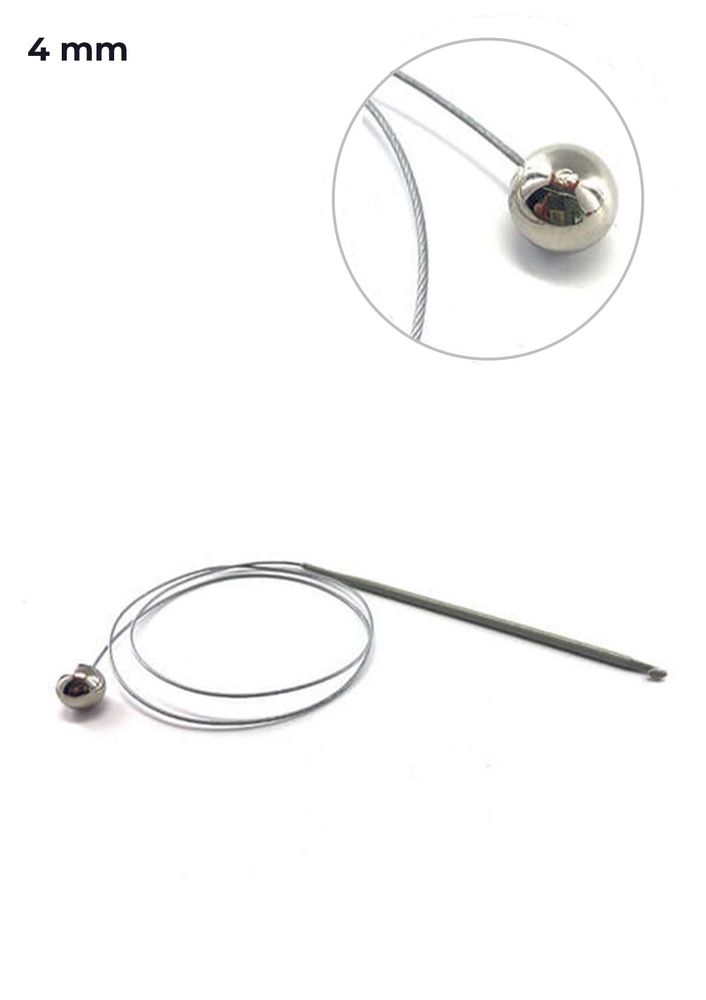 Sultan Stoplu Çelik Telli Misinalı Şiş 80 cm 4 mm