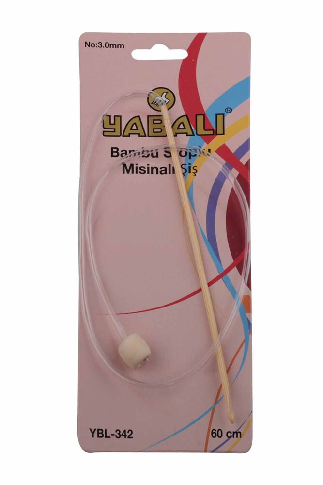 Yabalı Bambu Stoplu Misinalı Şiş 60 cm YBL-342 | Standart