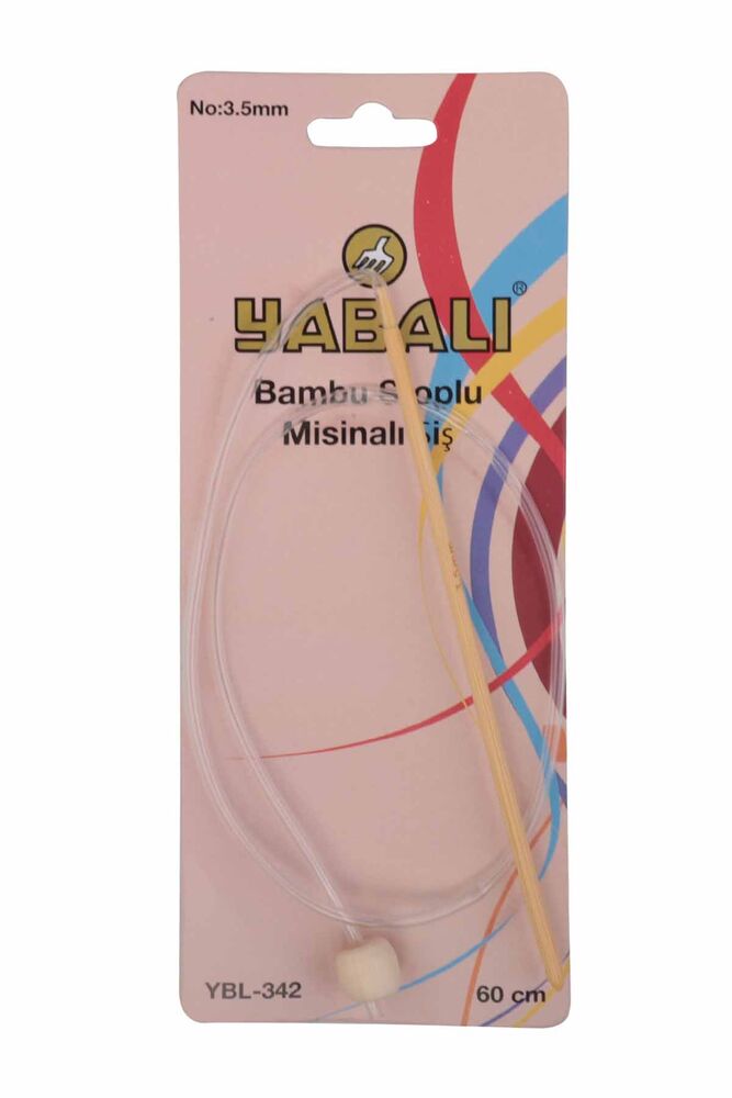Yabalı Bambu Stoplu Misinalı Şiş 60 cm YBL-342 | Standart