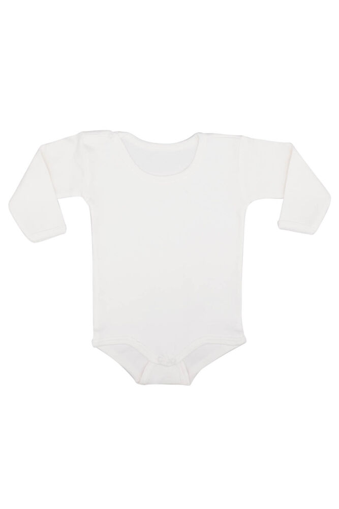 Long Sleeve Snap Combed Cotton Body | White