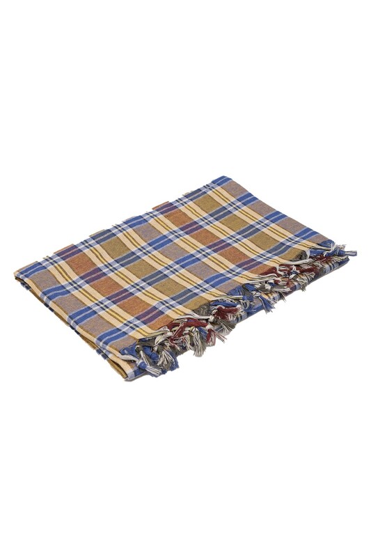 SİMİSSO - Kareli Sofra Bezi 200*200 | Hardal