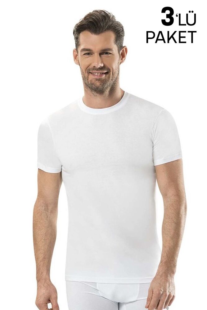 Jiber Man 3 Pack Crew Neck Man Flannel 104 | White