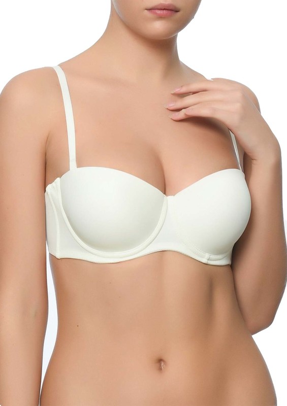 Pierre Cardin Carine Straplez Push Up Sütyen 6025 | Beyaz - Thumbnail