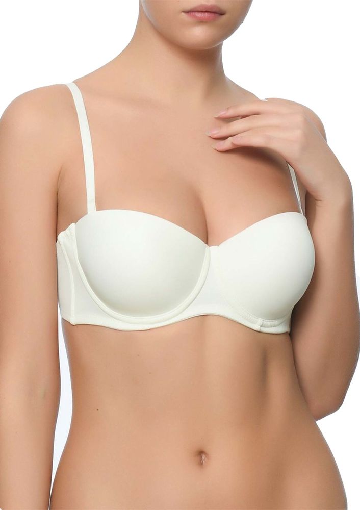 Pierre Cardin Carine Straplez Push Up Sütyen 6025 | Beyaz