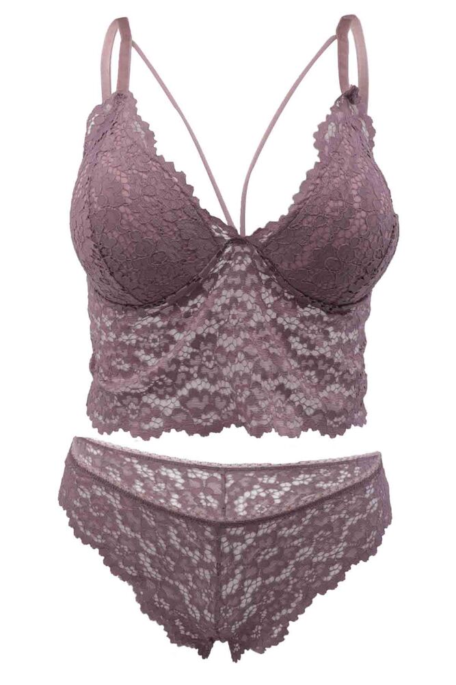 Cansoy Dantelli Bralet Sütyen Takımı 313 | Vizon