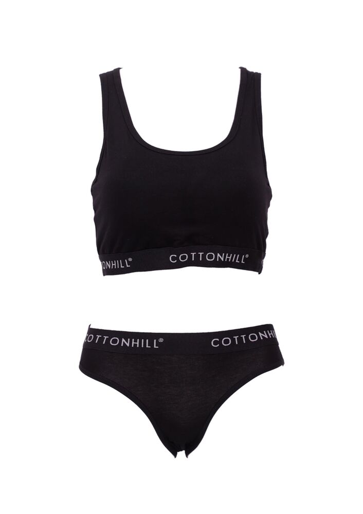 Cottonhill Desteksiz Sporcu Sütyen Takımı 1814 Siyah Sütyen Takımları