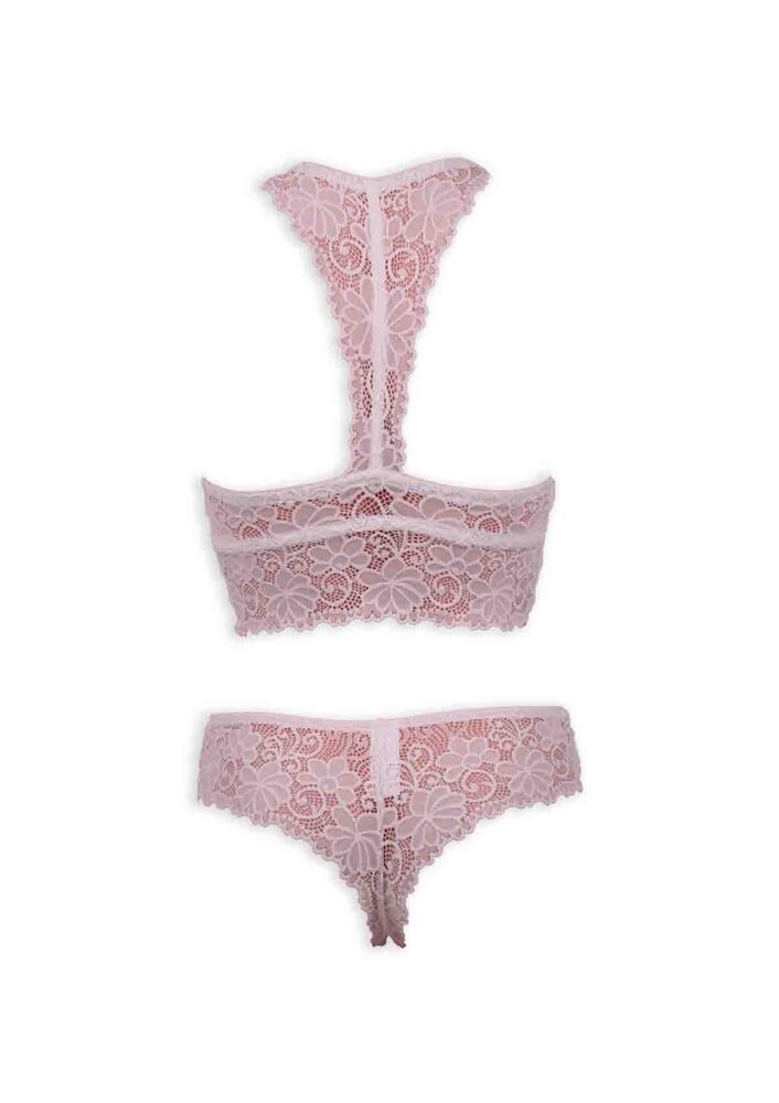 Dantelli Desteksiz Bralet Sütyen Takımı 409 | Beyaz