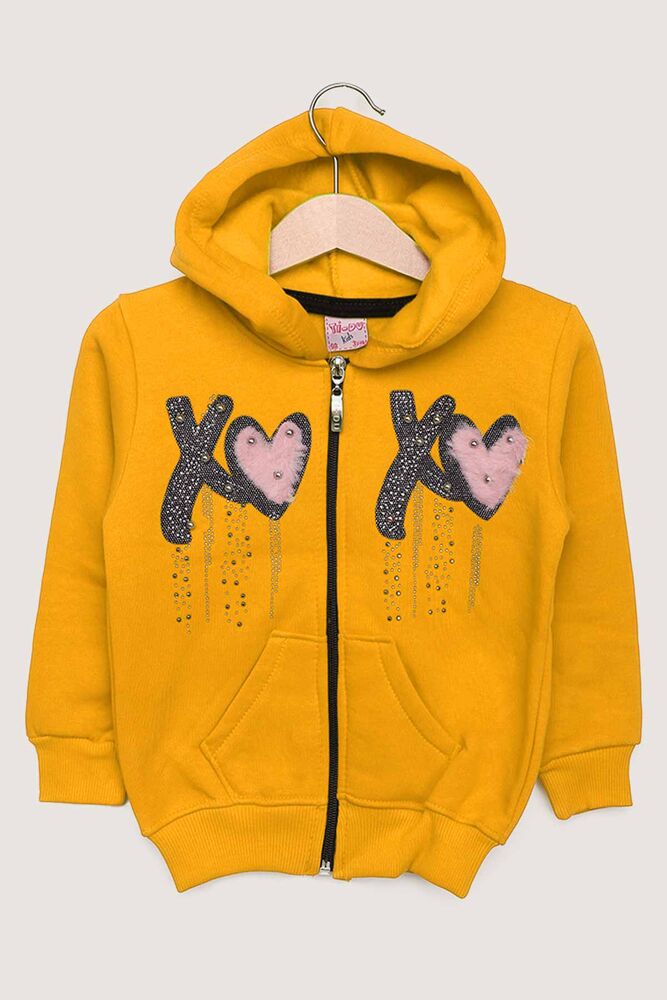 Hooded Girl Cardigan 3537 | Yellow