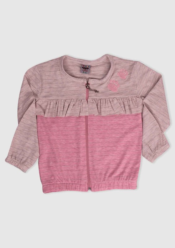 SİMİSSO - Paw Printed Girl Cardigan | Beige