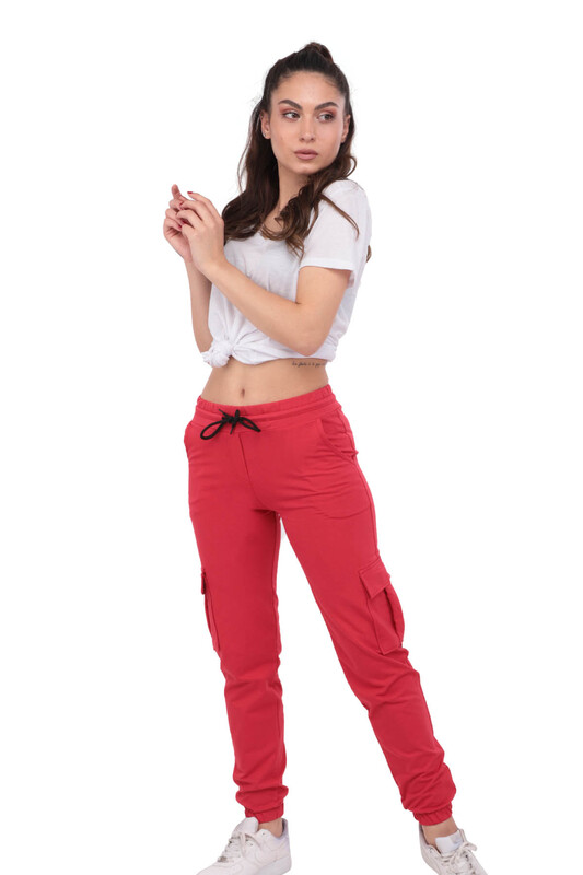 ATRAX - Cargo Sweatpants with Pockets B-151 | Red