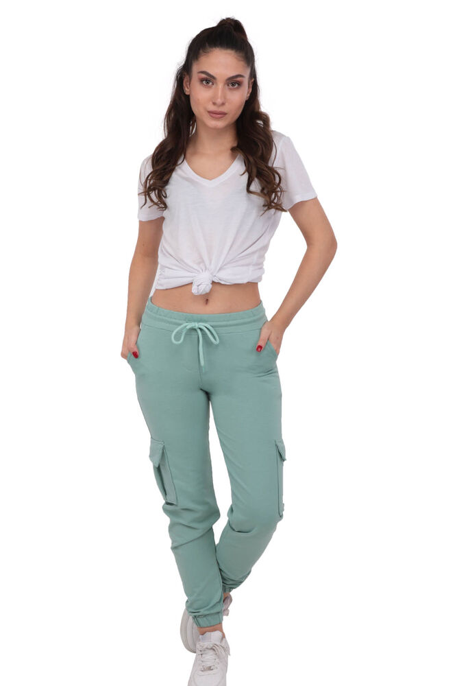 Cargo Woman Sweatpants with Pockets B-151 | Sea Green