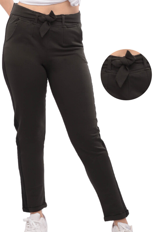 SİMİSSO - Striped Woman Sweatpants | Khaki