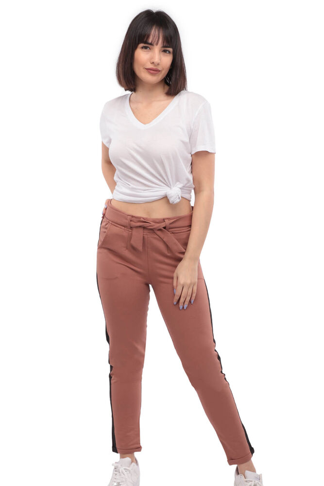 Striped Woman Sweatpants | Brown