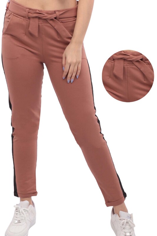 SİMİSSO - Striped Woman Sweatpants | Brown
