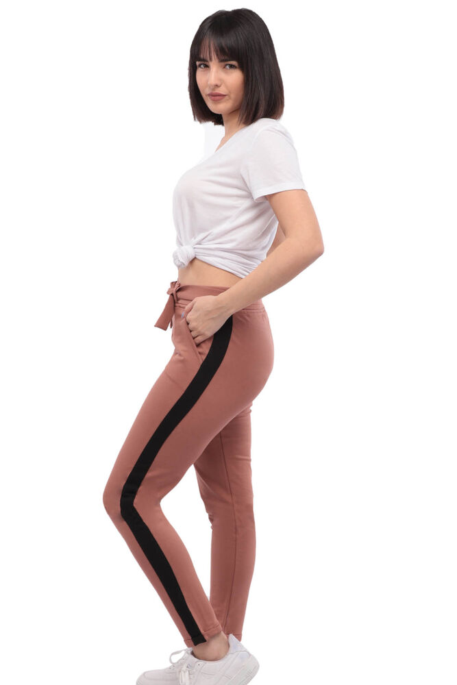 Striped Woman Sweatpants | Brown