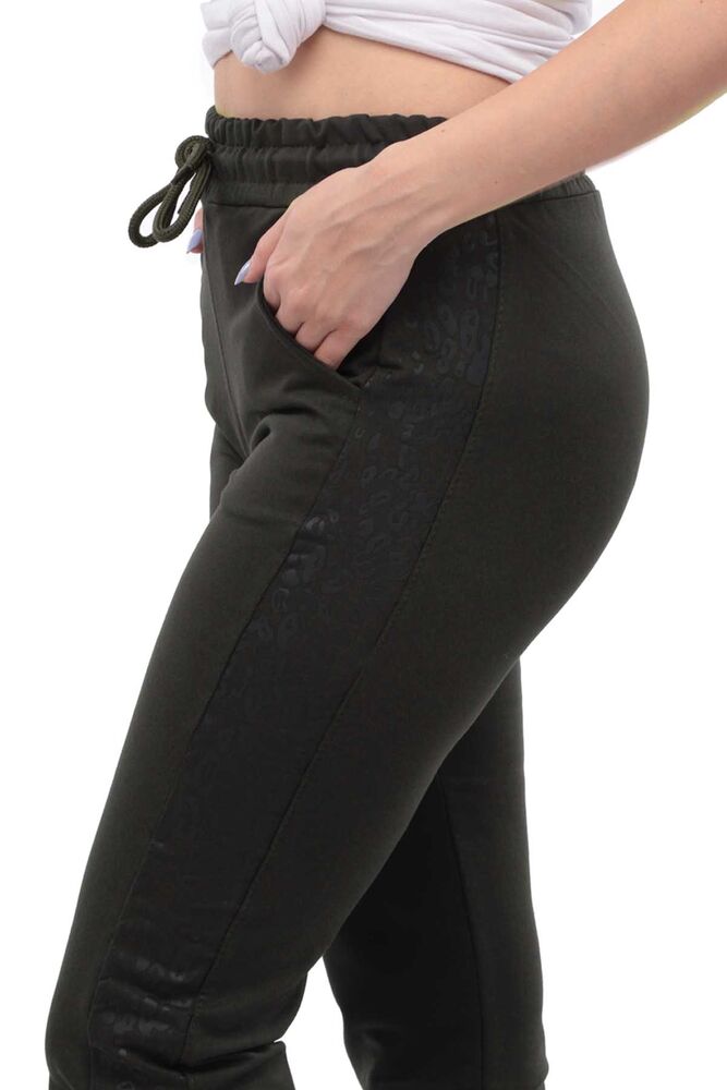 Animal Printed Woman Sweatpants | Khaki
