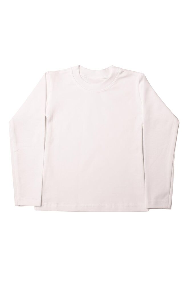 Bisiklet Yaka Kız Çocuk Body 8505 | Beyaz Bisiklet Yaka Kız Çocuk Body 8505 | Beyaz