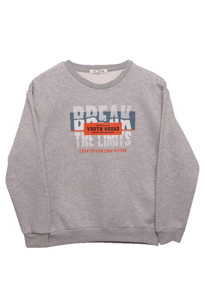 Şardonlu Erkek Çocuk Sweatshirt 423773 | Gri