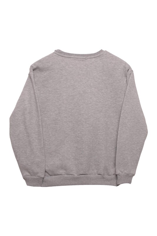 Şardonlu Erkek Çocuk Sweatshirt 423773 | Gri - Thumbnail