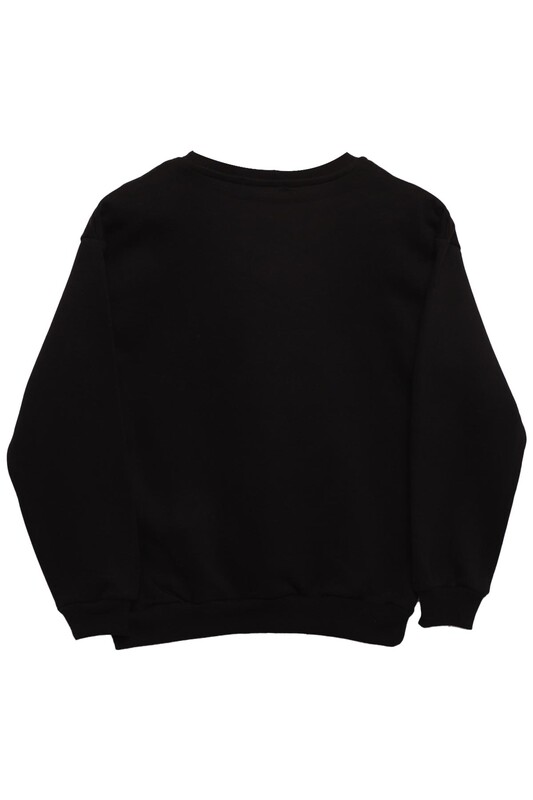 Şardonlu Erkek Çocuk Sweatshirt 423773 | Siyah - Thumbnail