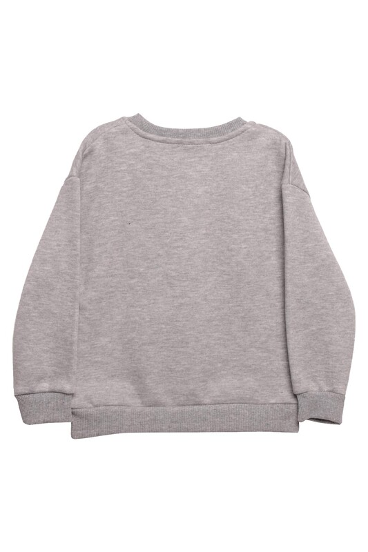 Şardonlu Kız Çocuk Sweatshirt 623553 | Gri - Thumbnail