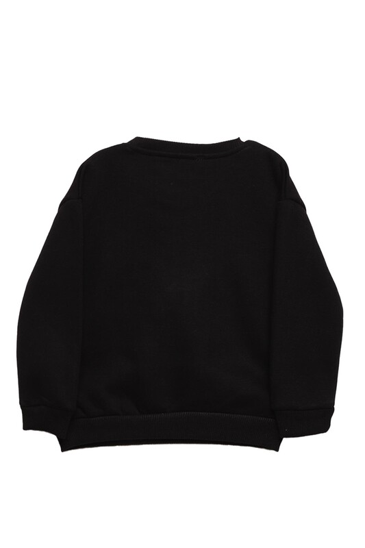 Şardonlu Kız Çocuk Sweatshirt 623553 | Siyah - Thumbnail